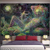 Aperturee Life Girl Galaxy Trippy Novelty Abstract Wall Tapestry